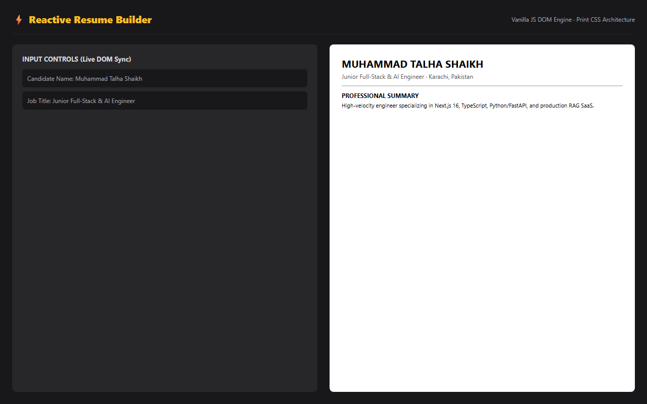 Resume Builder preview